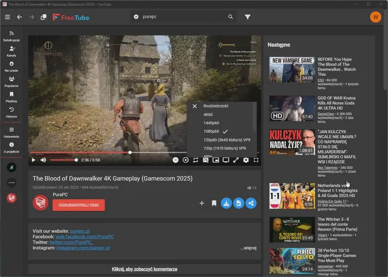 Przycinanie filmu na YouTube