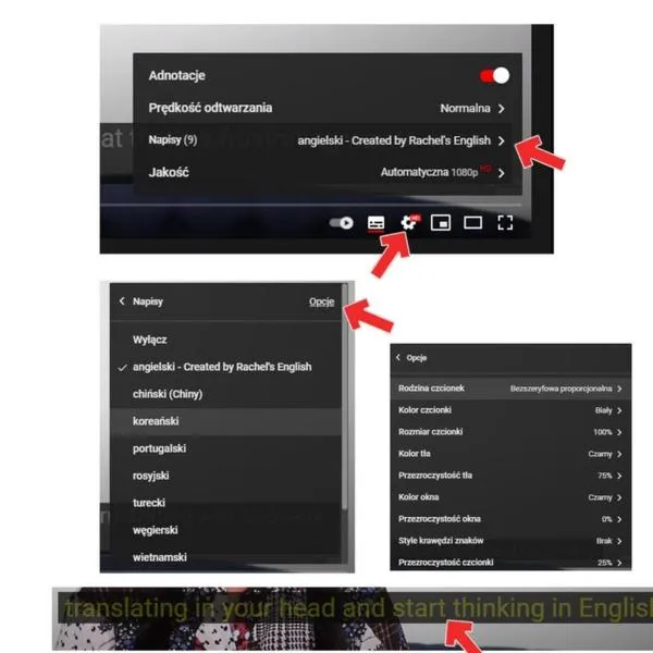 Tłumaczenie napisów na inne języki