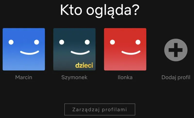 Wybór pakietu Netflix